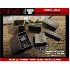 1/35 Common German Boxes with Archer Decals (10 Resin Parts)