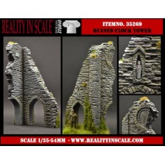 1/35 Ruined Clock Tower (2 resin parts)