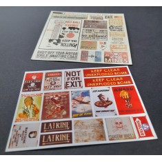 1/48 - 1/35 WWII US Wooden & Rusted Signs
