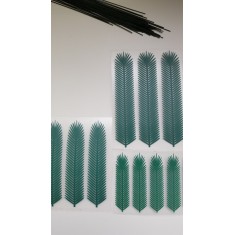 Palm Leaves Type 2 - 5.5cm, 7.5cm, 9.5cm (24pcs in 3 different sizes w/straight wire)