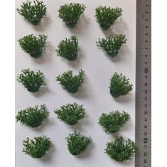 1/35 - 1/16 Plastic Plants - Wild Bushes Dark Green (15pcs)