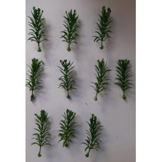 1/35 - 1/16 Plastic Plants - Tall Bushes Faded Green (10pcs)