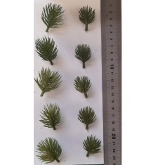 1/35 - 1/16 Plastic Plants - Desert Bushes Dark Green (5 small & 5 large)