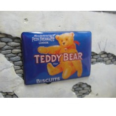 Real Enamel Signs "Teddy Bear Biscuits" (49mm x 34mm)