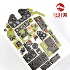 1/24 Grumman F6F-5 Hellcat Instrument Panels & Detail Parts for Airfix kit