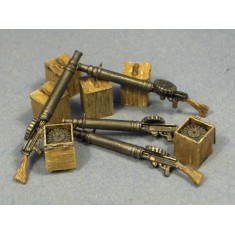 1/35 Lewis Automatic Machine Guns (4pcs w/Open & Closed Ammo Boxes)