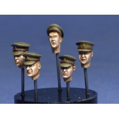 1/35 Heads with Peaked Caps (5 heads)