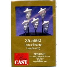 1/35 WWII Tam o'Shanter Heads Set (5 different heads)