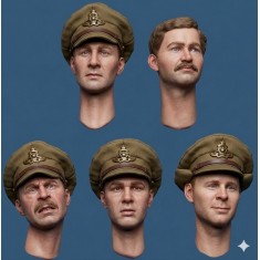 1/35 Artilleryman Heads 1916 (5 figures)
