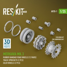1/35 Merkava Mk.3 Rubber Wheels Set for Meng/HB