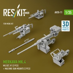 1/35 Merkava Mk.4 MG Set V1 with Machine Gun Mounts for Meng Kit
