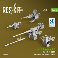 1/35 Merkava Mk.4 MG Set V2 with Machine Gun Mounts for Meng Kit