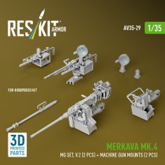 1/35 Merkava Mk.4 MG Set V2 with Machine Gun Mounts for HobbyBoss Kit