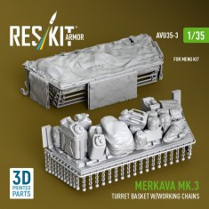 1/35 Merkava Mk.3 Turret Basket with Working Chains for Meng Kit
