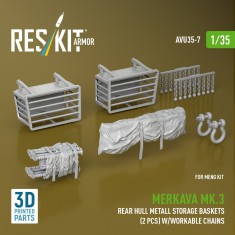 1/35 Merkava Mk.3 Rear Hull Baskets w/Chains for Meng