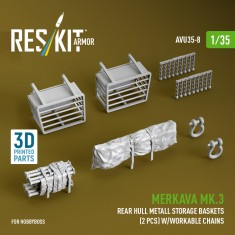1/35 Merkava Mk.3 Rear Hull Baskets w/Chains for HobbyBoss