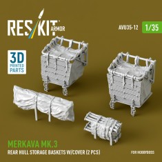 1/35 Merkava Mk.3 Rear Hull Storage Baskets with Cover (2pcs) for HobbyBoss Kit
