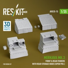 1/35 Merkava Mk.3 Fenders w/Rear Boxes Open for Meng