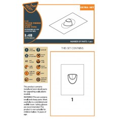 1/48 Polikarpov I-16 Vacuum Formed Canopy Late for Clear Prop kits
