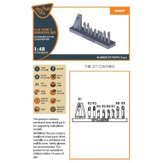 1/48 Polikarpov I-16 type 5 Exhausts for Clear Prop Models