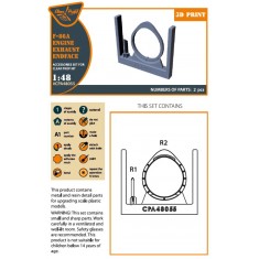 1/48 F-86A Sabre Engine Exhaust Endface for Clear Prop kits