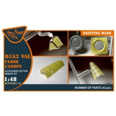 1/48 Aichi D3A2 Val Closed Canopy Paint Mask for Wingsy Kits