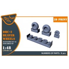 1/48 de Havilland Canada DHC-2 Beaver Weighted Wheels for Dora Wings Kit