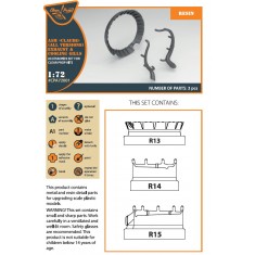1/72 Mitsubishi A5M Claude (all versions) Exhaust & Cooling Grills for ClearProp kits