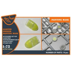 1/72 Gloster E28/39 Pioneer Painting Masking (yellow kabuki paper) for ClearProp kit