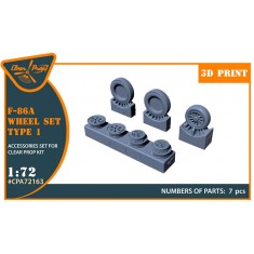 1/72 F-86A Wheel Set Type 1 for Clear Prop kits