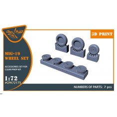 1/72 Mikoyan-Gurevich MiG-19 Wheels set for Clear Prop kits