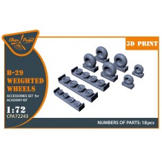1/72 Boeing B-29 Superfortress Weighted Wheels