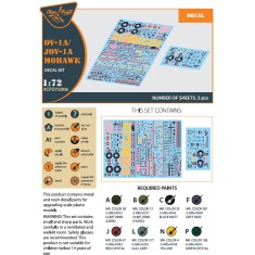1/72 Grumman OV-1 A/JOV-1A Mohawk Decal set