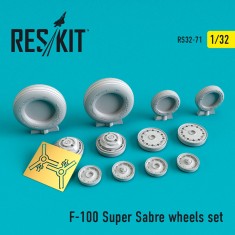 1/32 F-100 Super Sabre Wheels set for Trumpeter kits