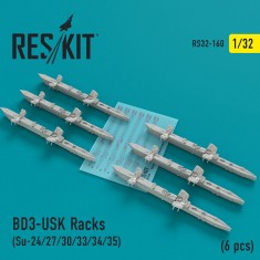 1/32 Su-24/27/30/33/34/35 BD3-USK Racks (6pcs) for Trumpeter/Tanmodel kits