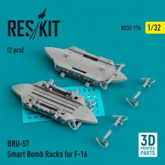 1/32 F-16 BRU-57 Smart Bomb Racks (2pcs) for AFV Club/Academy/Hasegawa/Revell/Tamiya