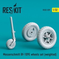 1/32 Bf-109E Wheels set (weighted) for Cyber Hobby/Dragon/Eduad/Trumpeter kits