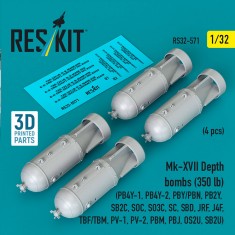 1/32 Mk-XVII Depth Bombs 350lb (4pcs)
