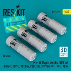 1/32 Mk-38 Depth Bombs 650lb (4pcs)