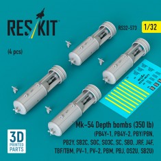 1/32 Mk-54 Depth Bombs 350lb (4pcs)