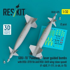 1/32 GBU-10 Paveway I Bombs with BSU-37/B Fin and BSU-3A/B Wing (slow speed)