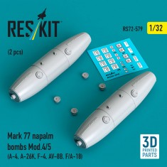 1/32 Mark 77 Napalm Bombs Mod.4/5 (2pcs) for A-4/A-26K/F-4/AV-8B/F/A-18