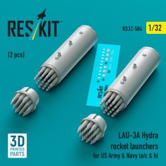 1/32 US Army/Navy Lau-3A Hydra Rocket Launchers (A/C & H) (2pcs)