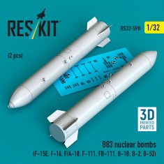 1/32 B83 Nuclear Bombs (2pcs) for F-15E/16/F/A-18/F-111/FB-111/B-1B/2/52