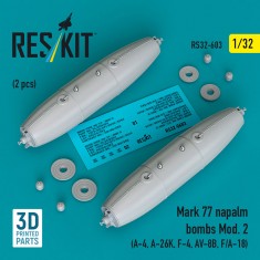 1/32 Mark 77 Napalm Bombs Mod.2 (2pcs) for A-4/A-26K/F-4/AV-8B/F/A-18