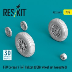 1/32 US Navy F4U Corsair/F6F Hellcat Weighted Wheels