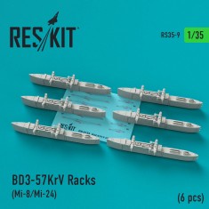 1/35 Mi-8/Mi-24 BD3-57KrV Racks (6pcs) for Trumpeter/ kits