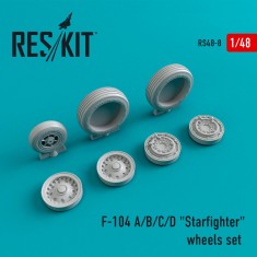1/48 Lockheed F-104 A/B/C/D Starfighter Wheels for Eduard/Hasegawa/Monogram kits