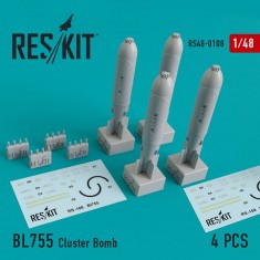 1/48 Jaguar/Harrier/Phantom/MiG-27 BL755 Cluster Bomb (4pcs)