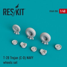 1/48 T-28 Trojan (C-D) NAVY Wheels set for Monogram/Roden/Revell/AMG kits
